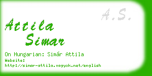 attila simar business card